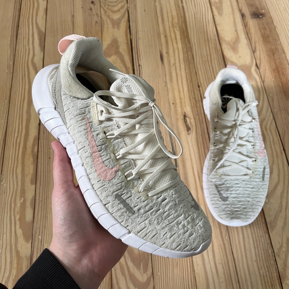 Nike Free Run 5.0 Next Nature Womens 8 Sail Pink Glaze Running Shoes CZ1891-100